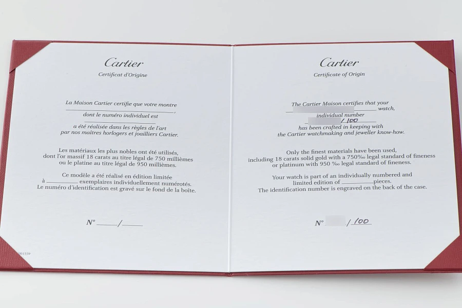 Tank Asymmetrique Ref. WGTA0042 in Platinum