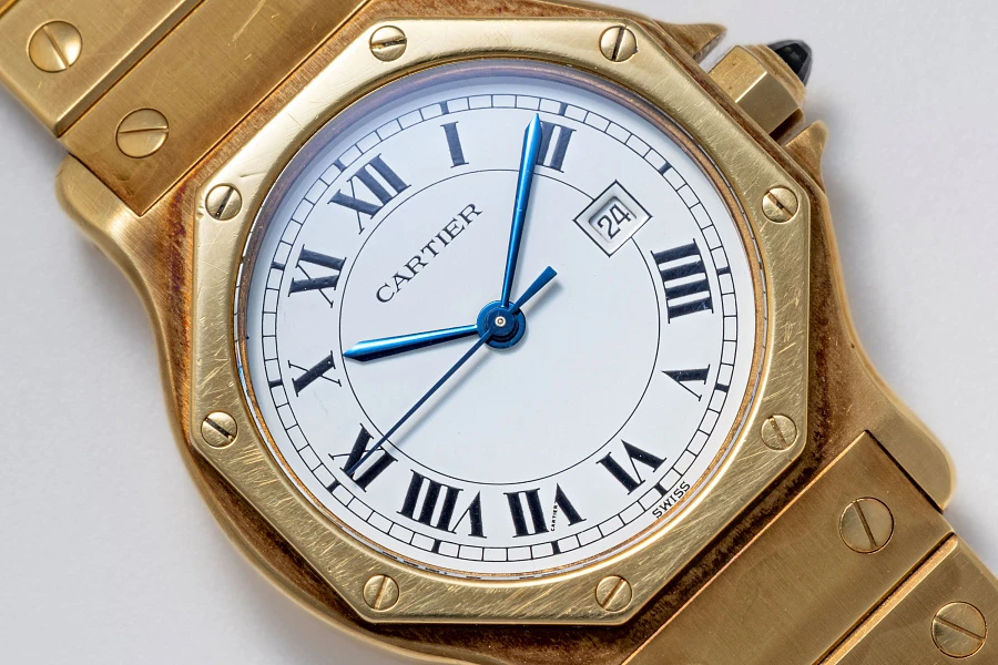 Santos Octagonal Ref. 2965 in 18k Yellow Gold
