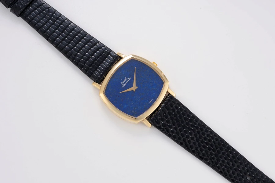 Automatic Lapis Lazuli Dial Dress Watch Ref. 13406 in 18k Yellow Gold