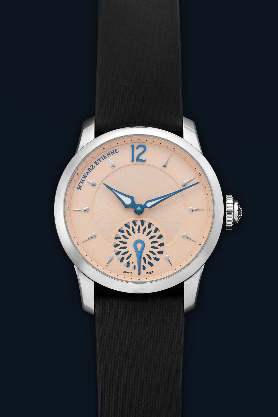 Salmon Dial Watch in Stainless Steel