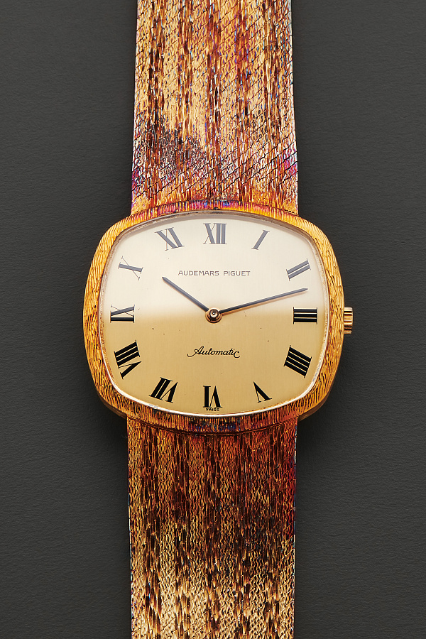 TV-Dial Dress Watch Ref. 99 in 18k Yellow Gold with Heavy Pink Patina