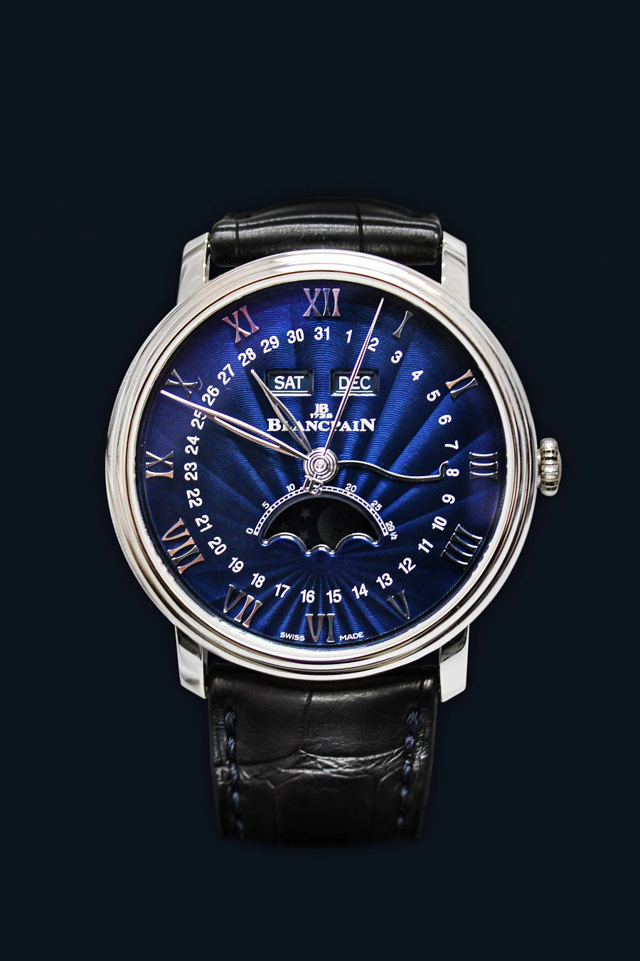 Villeret Quantième Complet in White Gold