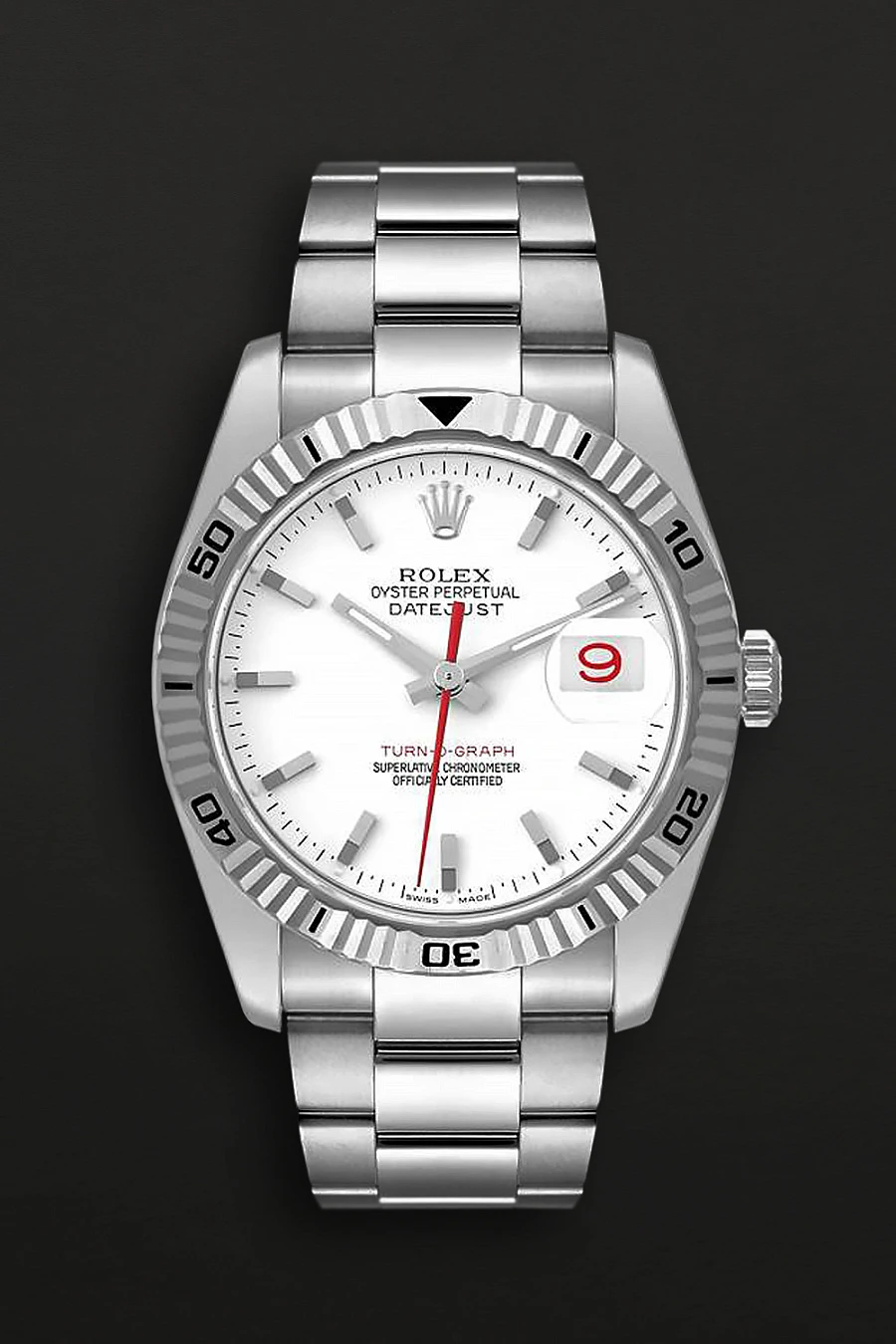 Oyster Perpetual Datejust Turn-O-Graph 116264 Rolesor Gris