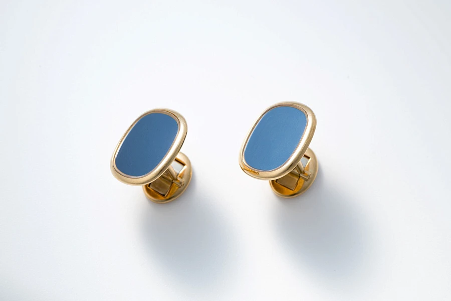 Ellipse Cufflinks in 18k Yellow Gold