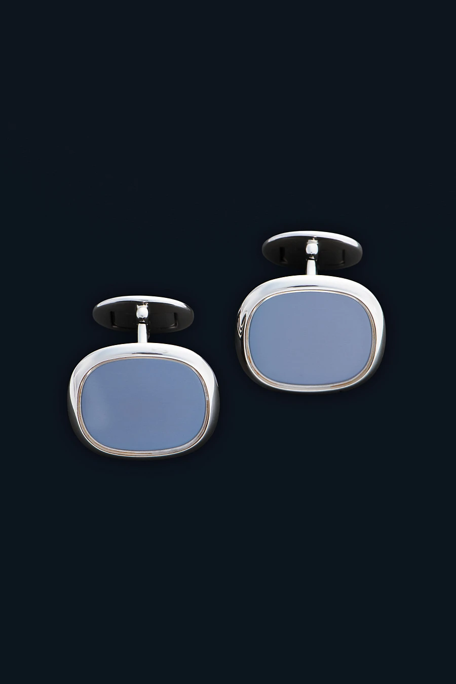 Ellipse Cufflinks in 18k White Gold