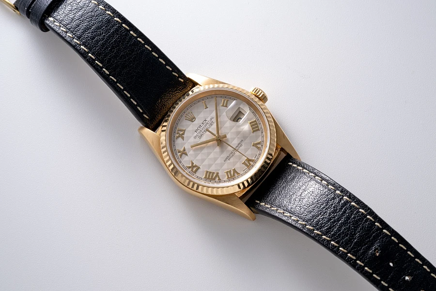 Datejust 'Pyramid Dial' Ref. 16018 in 18k Yellow Gold