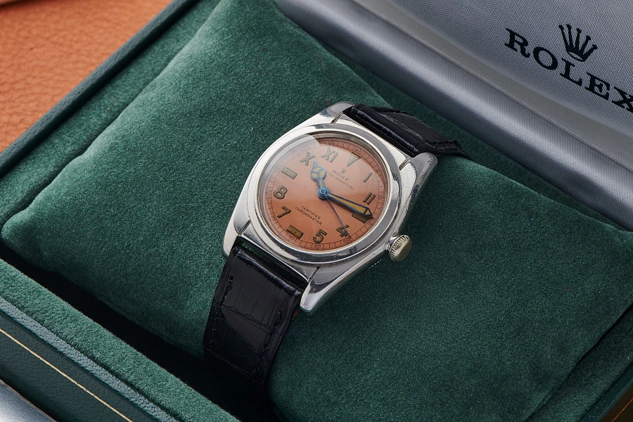 Bubbleback Ref. 2940 Tropical Salmon Radium Dial