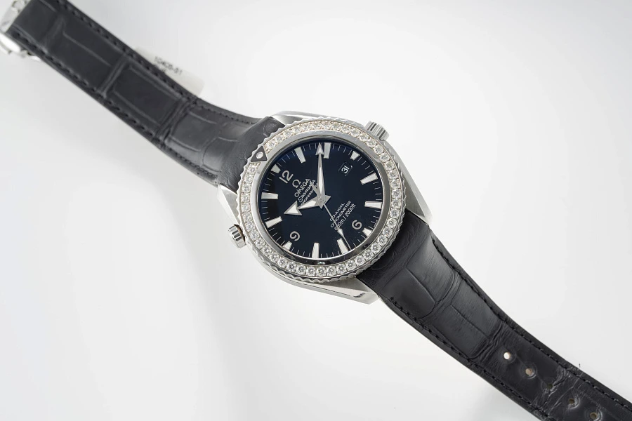Planet Ocean with Diamond Bezel Ref. 222.18.46.20.01.001 in Stainless Steel