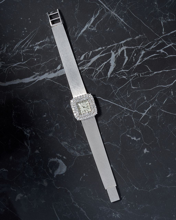Cocktail Watch Vintage White Gold 20mm Diamond-set