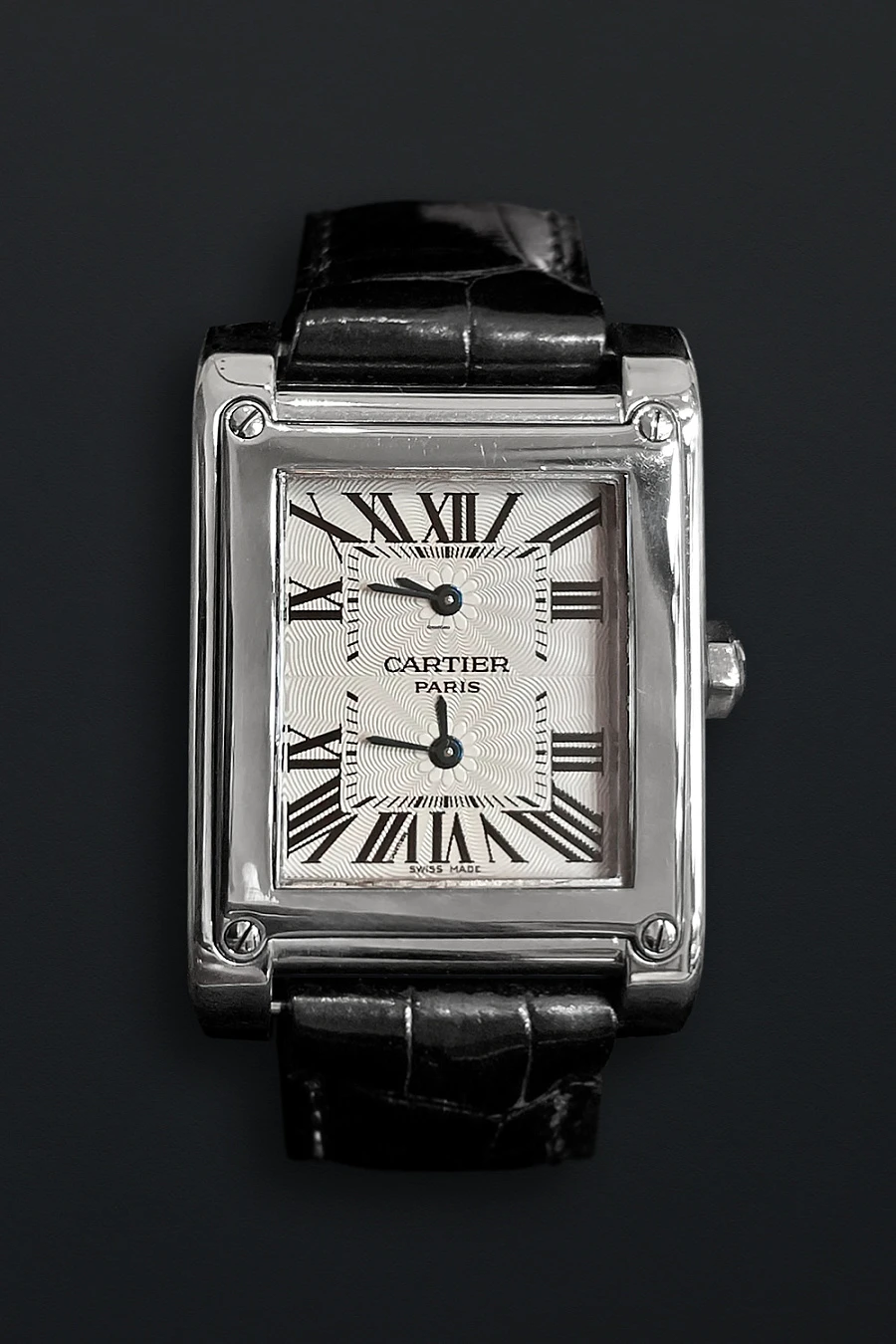 Tank à Vis Dual Time Collection Privée Cartier Paris