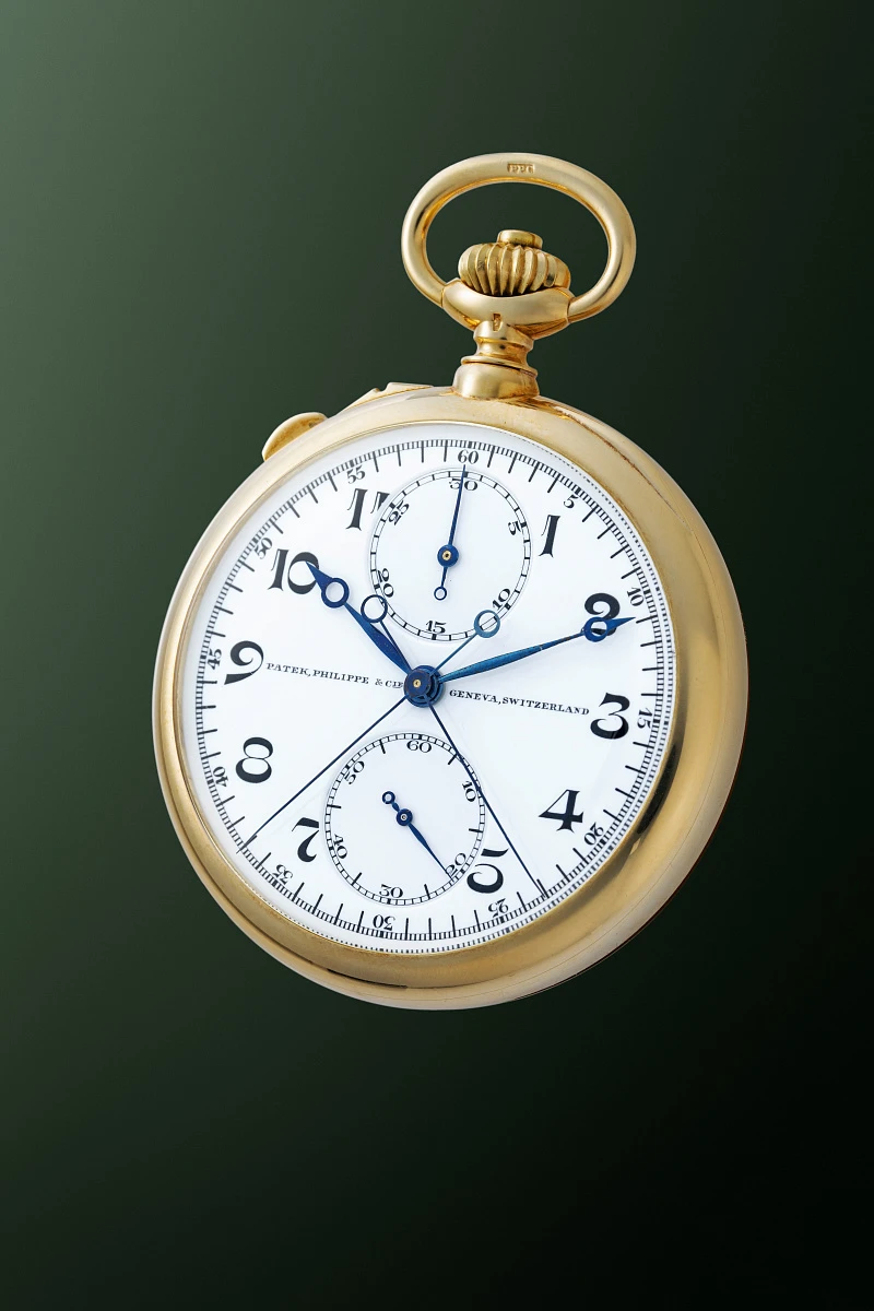 Split-Seconds Chronograph Pocket Watch in 18k Yellow Gold