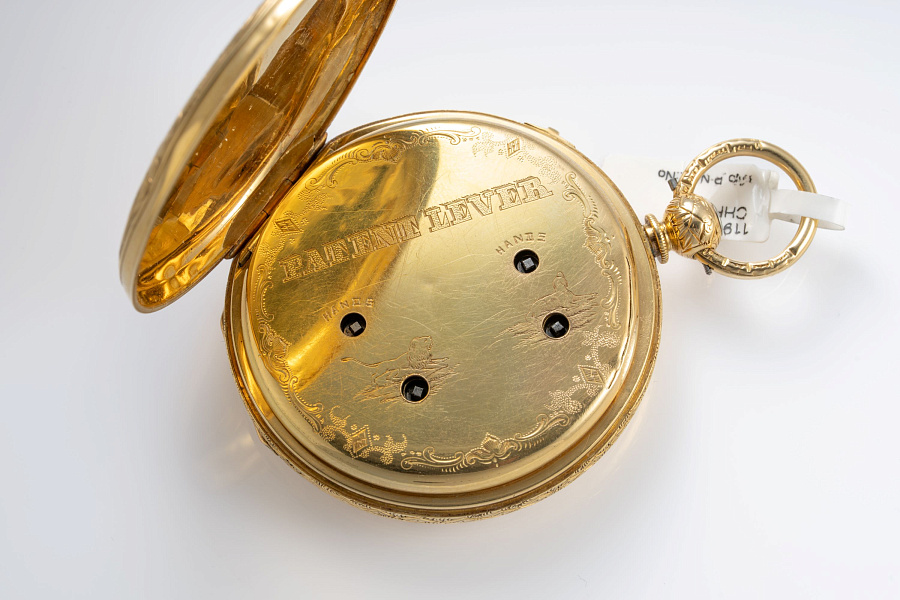 19th Century Dual Time Dead-Beat Seconds in 18k Yellow Gold with
