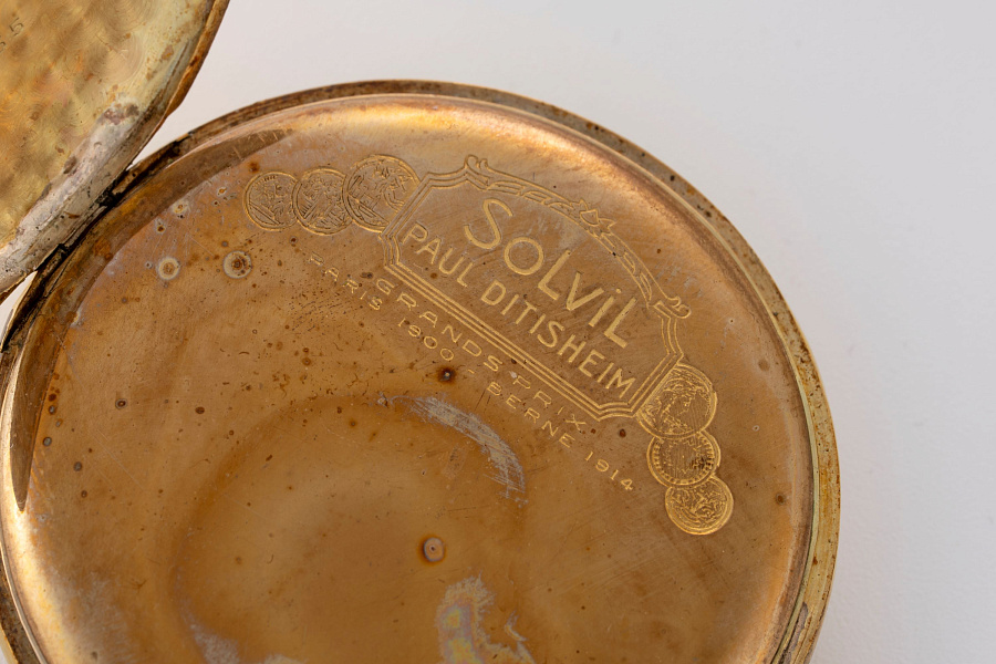 Paul Ditisheim 18K Gelbgold mit Kette