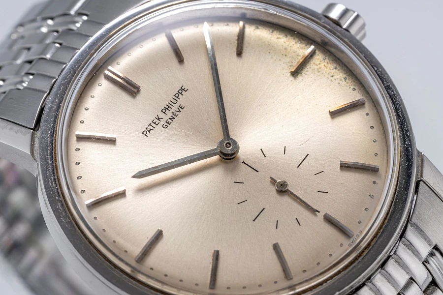 Calatrava Ref. 3466 in Stainless Steel on Gay Frères Bracelet