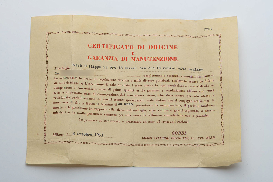 Calatrava 2500 Double signed Gobbi Milano