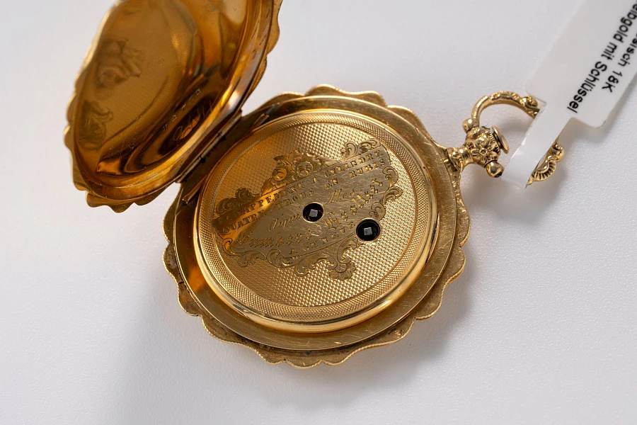 French Pocket Watch in 18k Yellow Gold