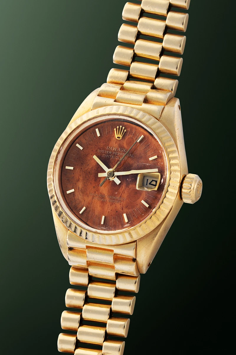 Wood Dial Datejust Ref. 6917 in 18k Yellow Gold