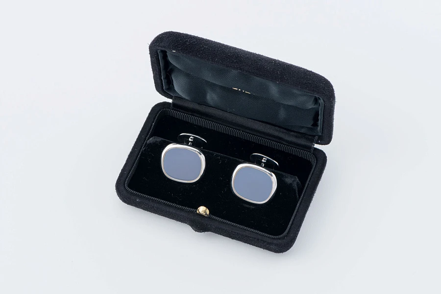 Ellipse Cufflinks in 18k White Gold