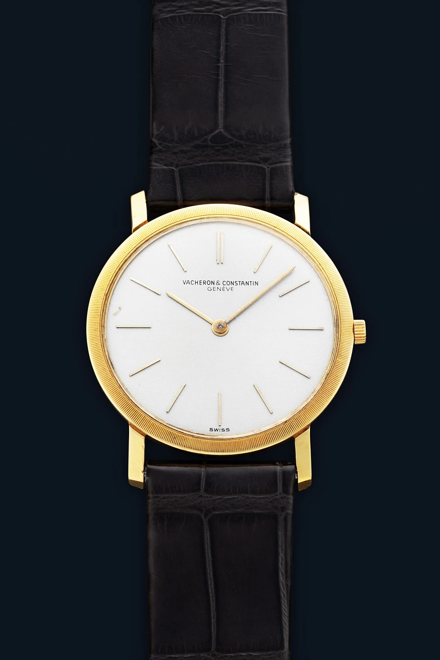 Dress Watch with Fluted Bezel Ref. 6351 in 18k Yellow Gold