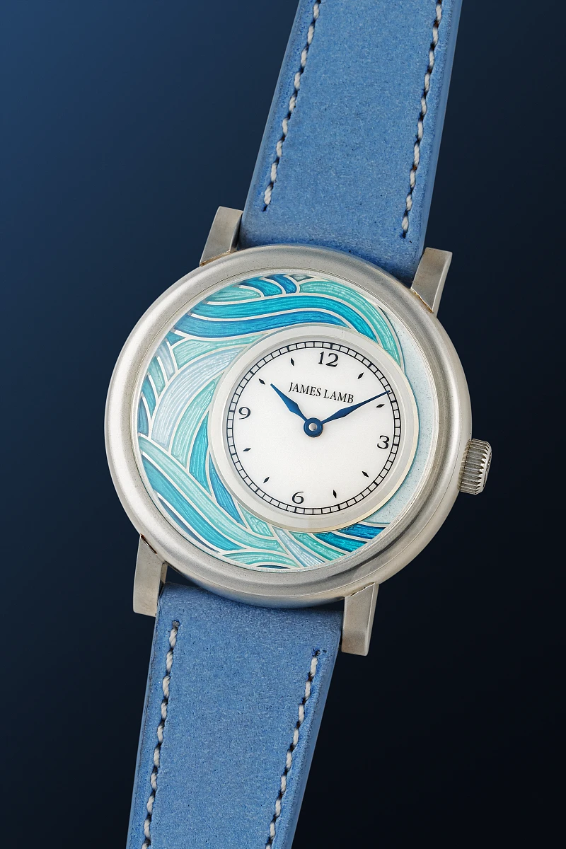 Origin Series 'Water' with Enamel Dial and Sterling Silver Case