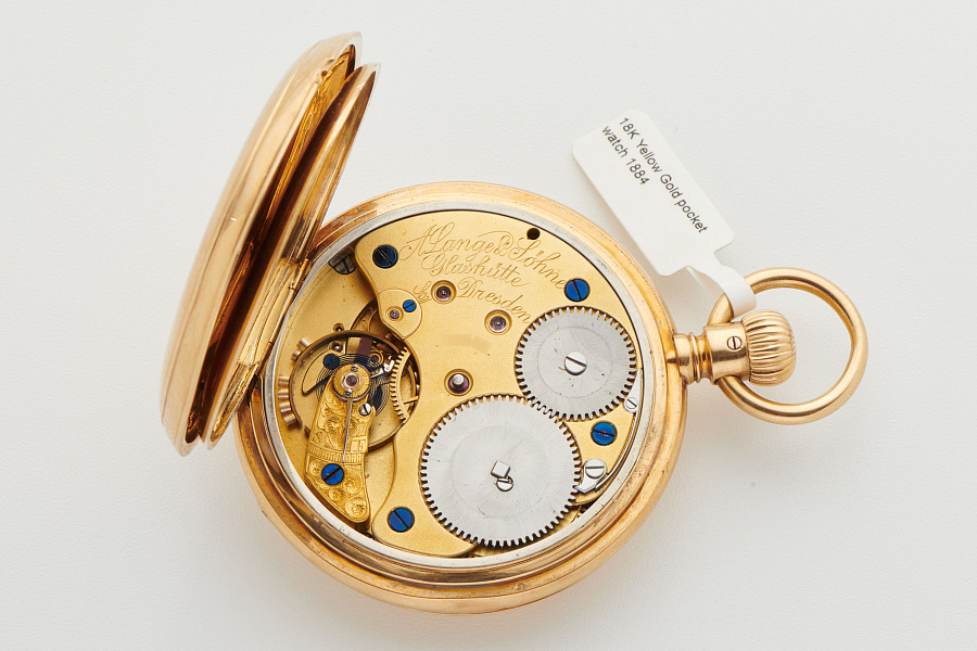 18K Yellow Gold pocket watch 1884