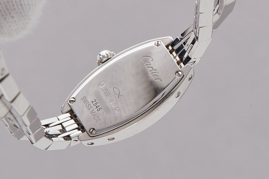 Mini Tonneau in 18k White Gold