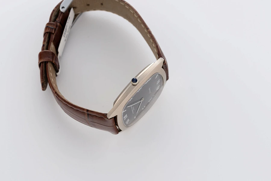 Ultra Thin Automatic Cushion Case Watch in 18k White Gold