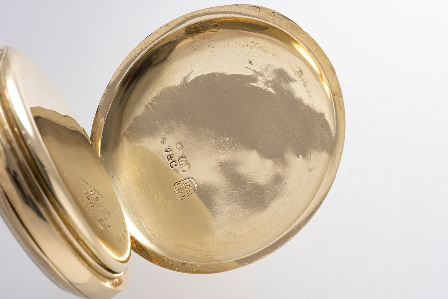 Chronograph Pocket Watch in 18k Yellow Gold