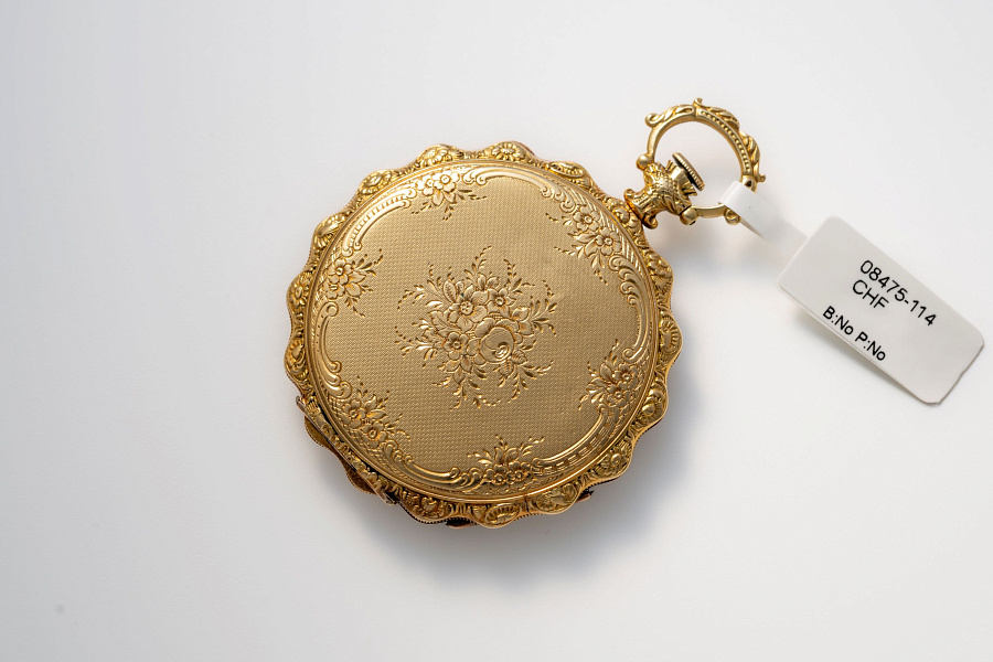 Ornate Pocket Watch in 18k Yellow Gold