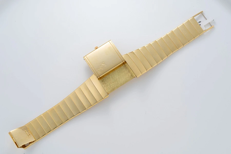 Reverso Quartz in 18k Yellow Gold on Rare Bracelet