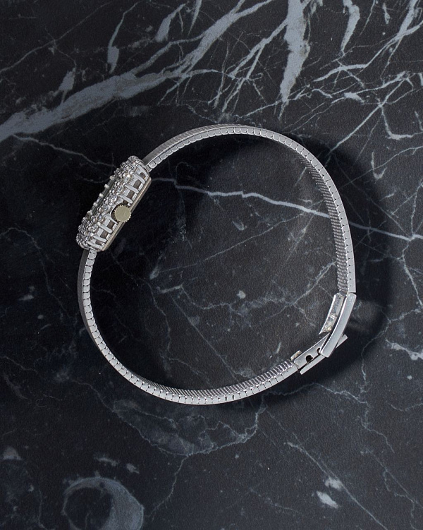 Cocktail Watch Vintage White Gold 20mm Diamond-set