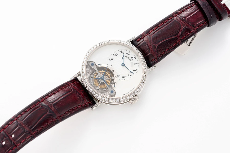 Tourbillon Mother of Pearl Dial Ref. 3358 in 18k White Gold with Diamonds