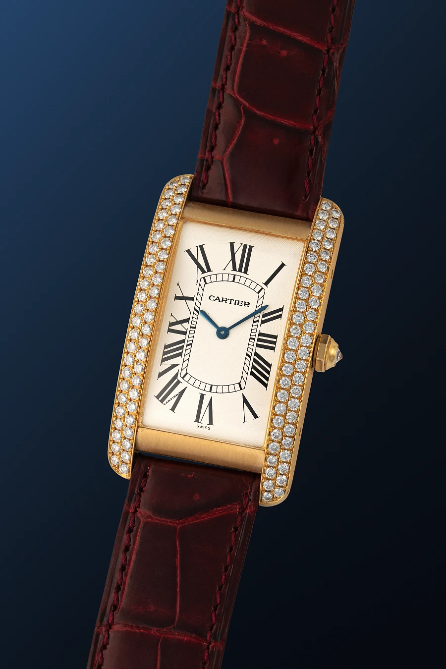 Tank Américaine Ref. 1735 in 18k Rose Gold with Diamonds