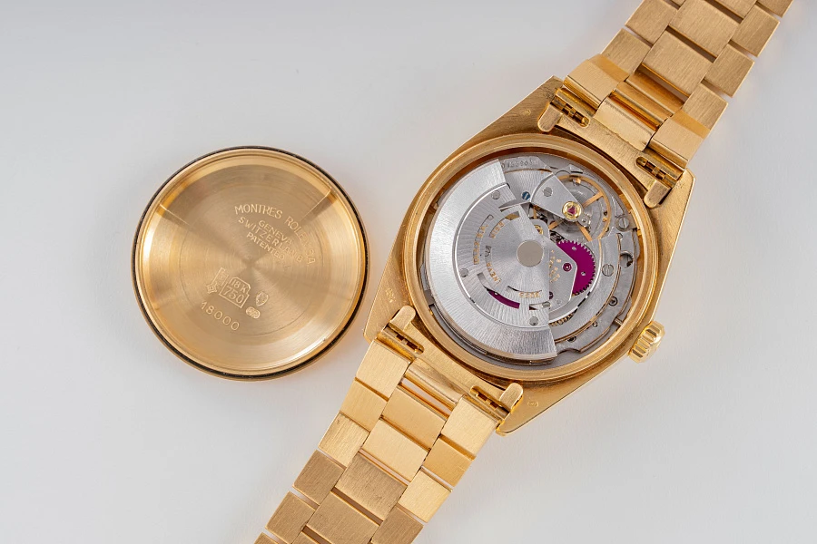 Tropical Dial Day-Date Ref. 18038 in 18k Yellow Gold
