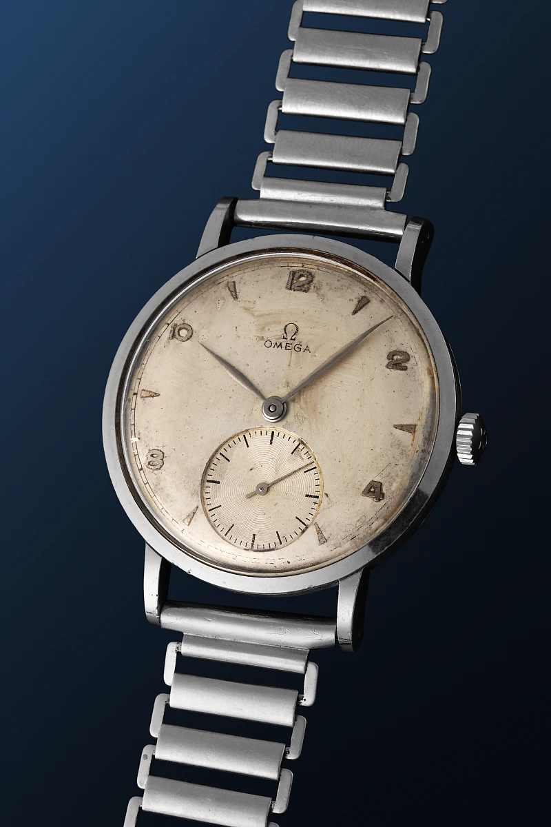 Jumbo Dress Watch Ref. 2417-1 in Stainless Steel on Gay Frères Ladder Bracelet