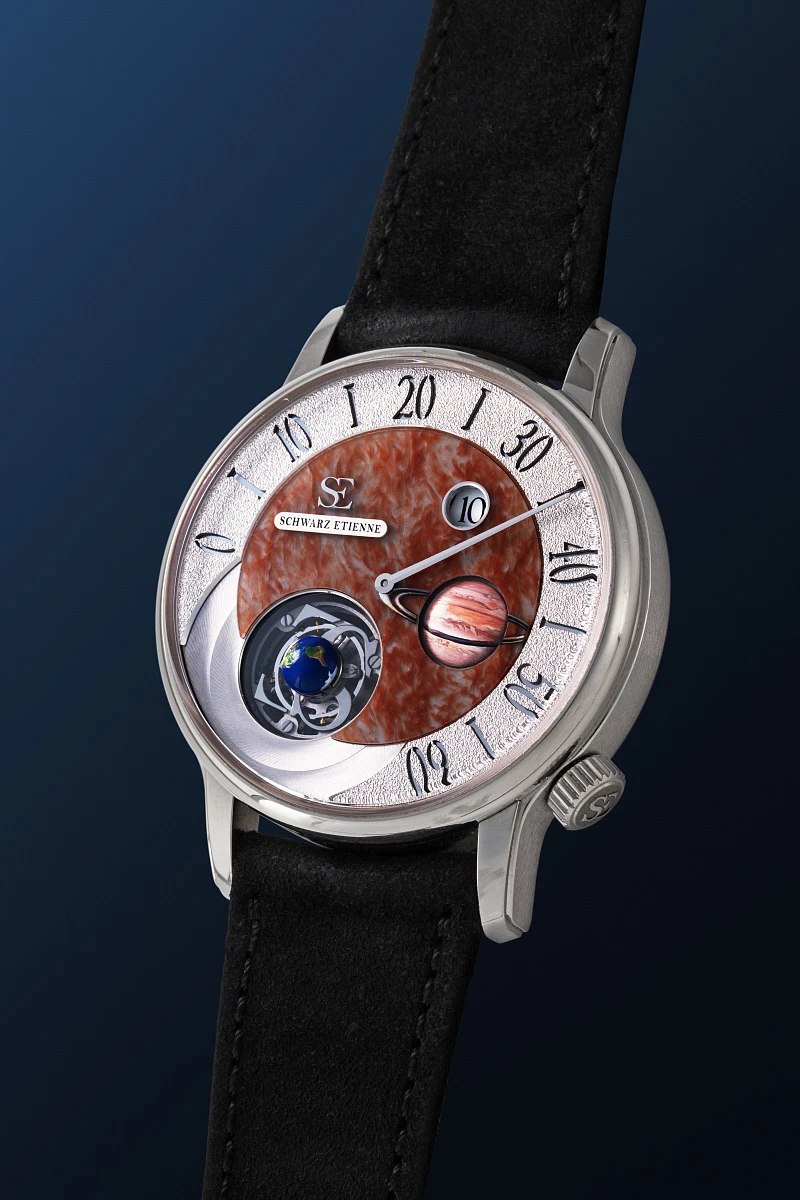 Tourbillon Retrograde Jumping Hour 'Jupiter' in 18k White Gold