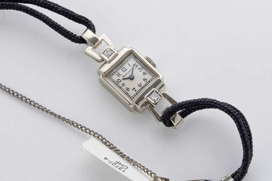 1920s Cocktail Watch in 14k White Gold with Diamonds