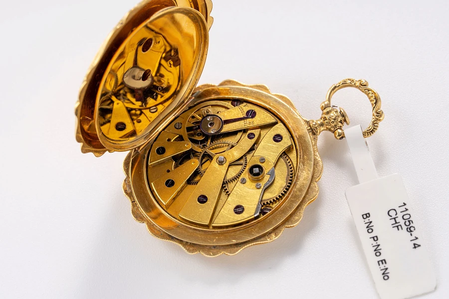 French Pocket Watch in 18k Yellow Gold