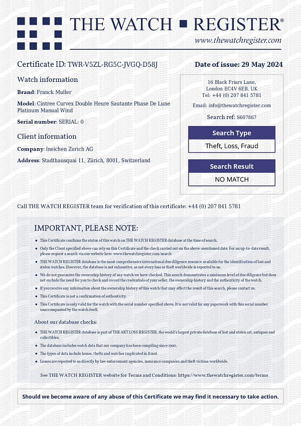 Cintree Curvex Double Heure Sautante Phase de Lune Platinum Manual Wind