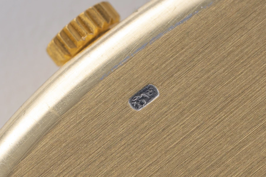 Automatic Lapis Lazuli Dial Dress Watch Ref. 13406 in 18k Yellow Gold