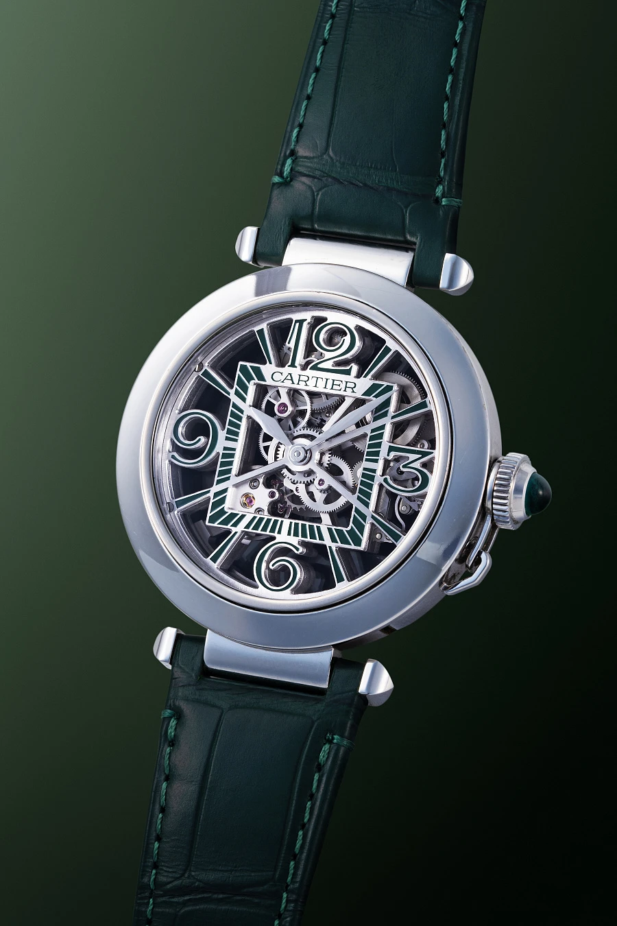 Limited Edition Pasha Skeleton Emerald Ref. WHPA0013 in 18k White Gold