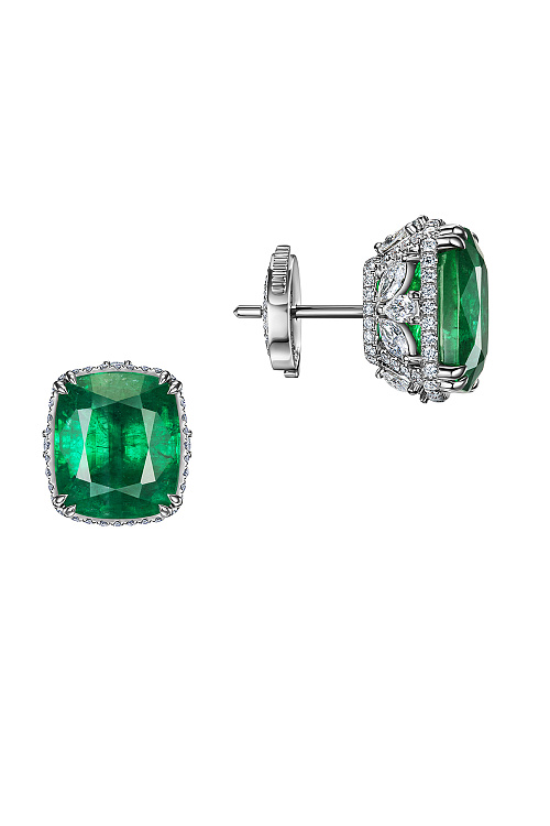 Emerald Earrings 7.76/7.45 ct.