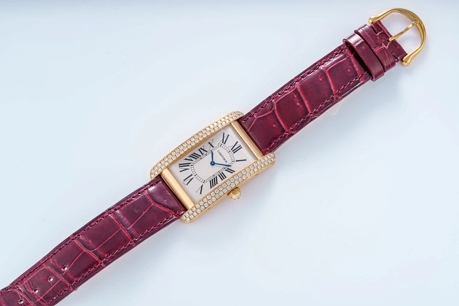 Tank Américaine Ref. 1735 in 18k Rose Gold with Diamonds