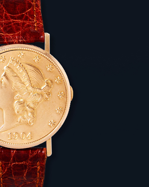Twenty-Dollar Coin Watch Ref. 33019 in 18k Yellow Gold