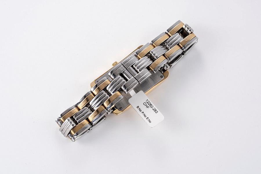 10g Gold Dial Tank in Stainless Steel and 18k Yellow Gold