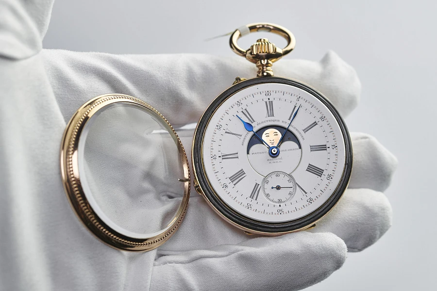 Lépine pocket watch with full calendar