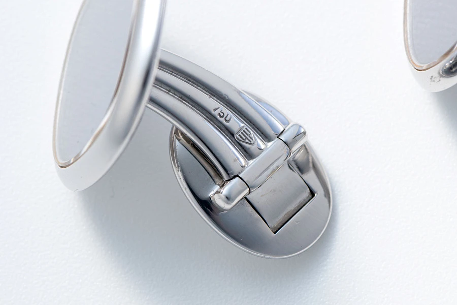 Ellipse Cufflinks in 18k White Gold