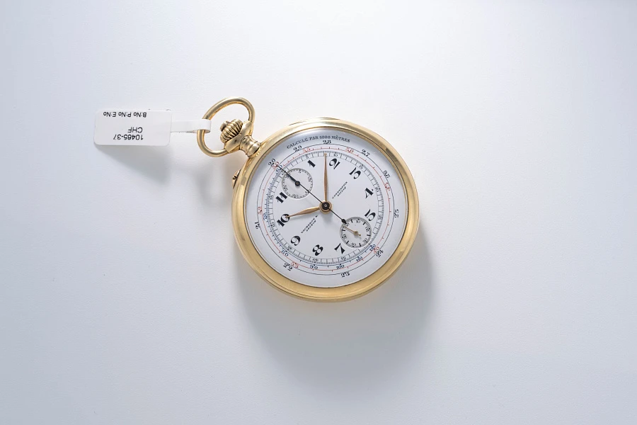 Chronograph Pocket Watch in 18k Yellow Gold