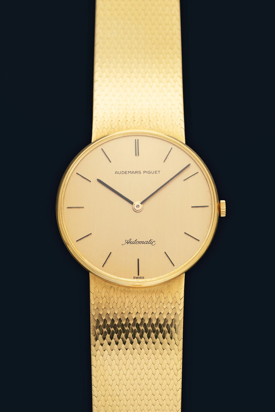 Ultra Thin Automatic Dress Watch in 18k Yellow Gold