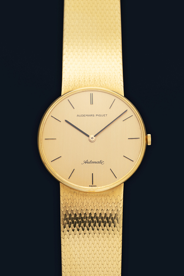 Ultra Thin Automatic Dress Watch in 18k Yellow Gold